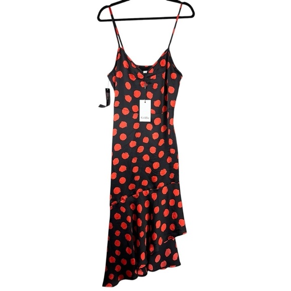 Goldie Dresses & Skirts - Goldie London Dress Womens Medium Black Red Dot Slip Mid Length Whimsical Dainty